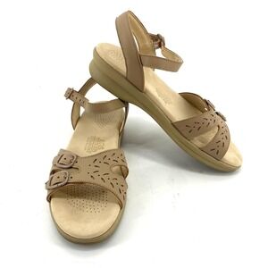 SAS Shoes Duo Natural Comfort Sandals Women's 6.5 N Beige Leather Ankle Strap